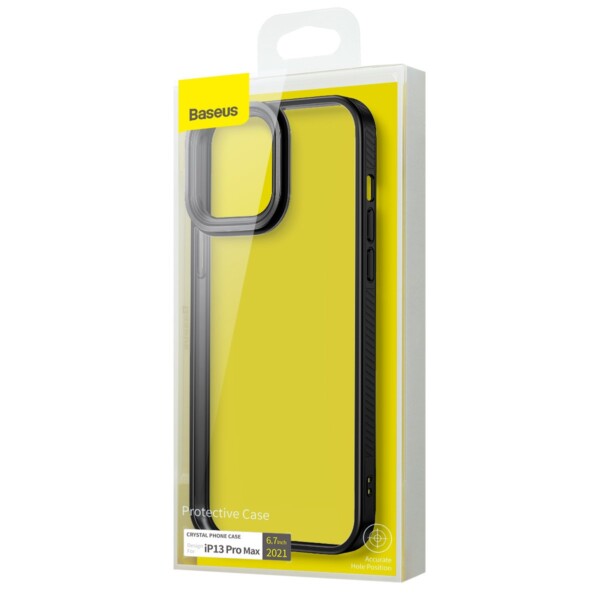 Baseus Crystal Transparent Case for iPhone 13 Pro Max (black) navod