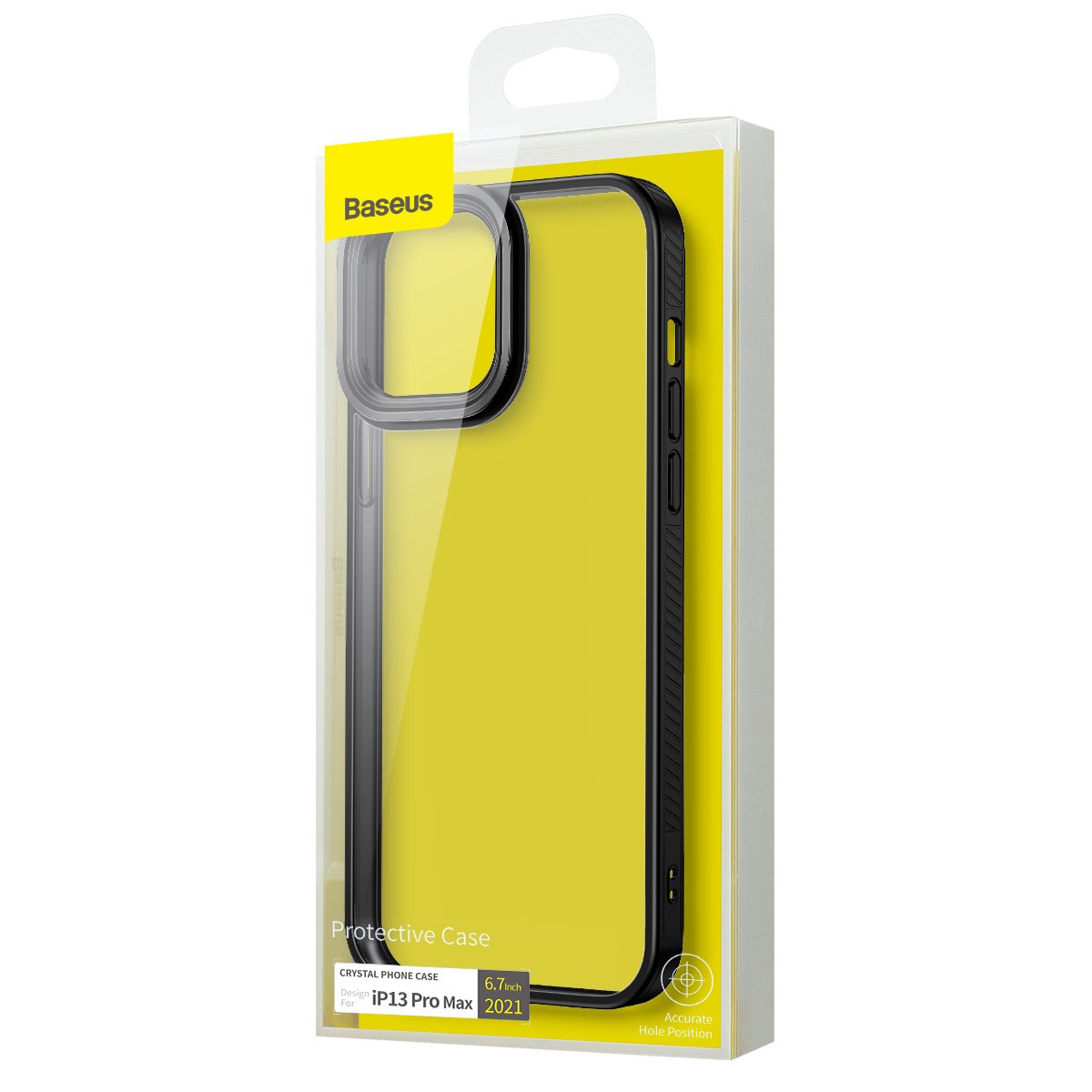 Baseus Crystal Transparent Case for iPhone 13 Pro Max (black) navod