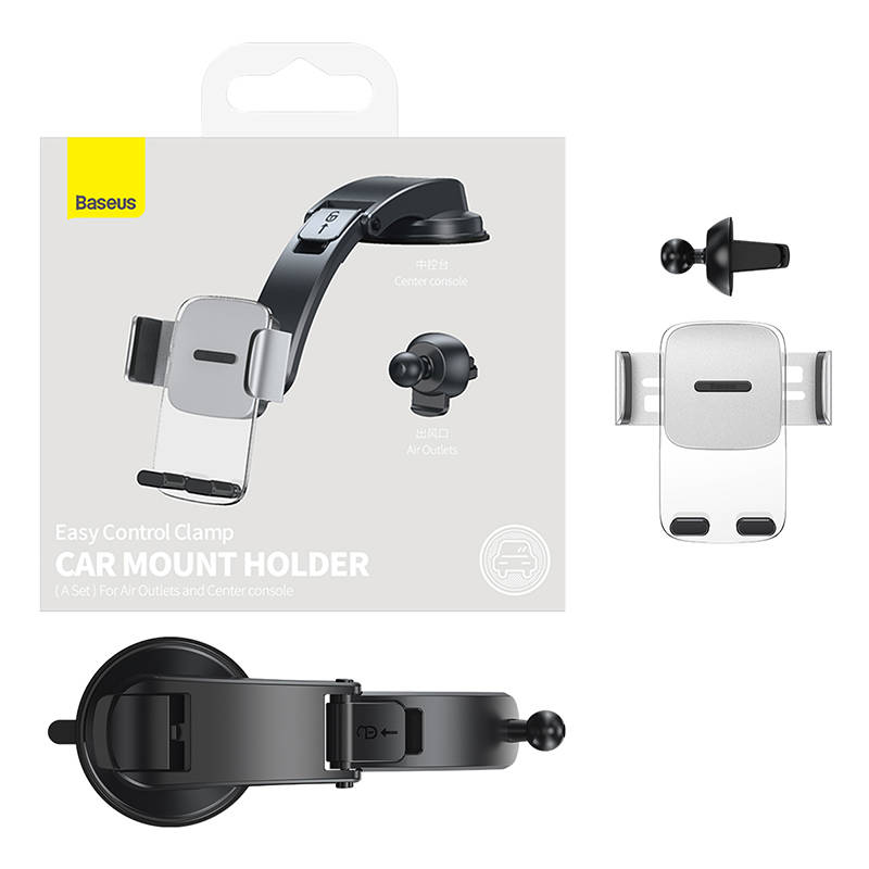 Baseus Easy Control Clamp Car holder for grille / dashboard (Grey) cena