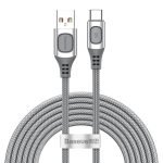 Quick Charge USB-C Baseus Flash, QC 3.0, Huawei SCP, Samsung AFC, 5A, 2m (silver)