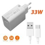 Xiaomi Mi Travel Charger Combo Set s nabíjacím káblom USB-A na Type-C 1m, 33W White