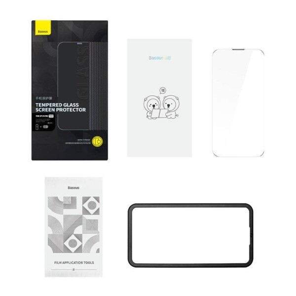 Baseus Schott HD Tempered Glass with dust filter 0.3mm for iPhone 14 Pro sk
