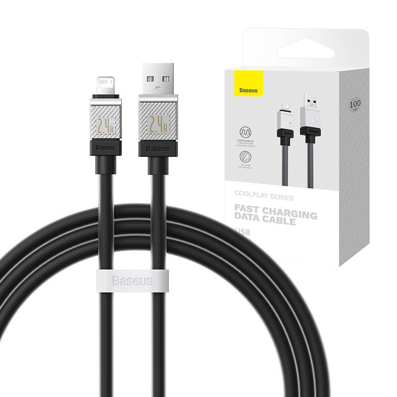 Fast Charging cable Baseus USB-A to Lightning Coolplay Series 1m