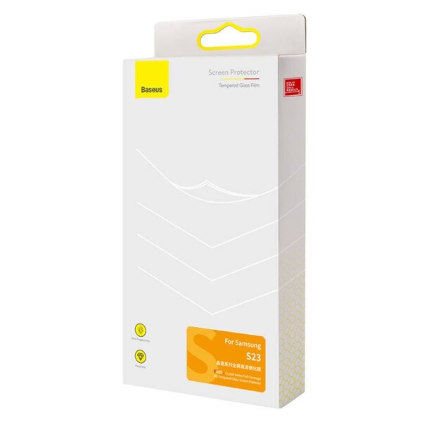 Tempered Glass Baseus Screen Protector for Samsung S23 navod