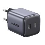 Charger UGREEN CD294, 2x USB-C, GaN, PD3.0, QC4.0, 45W (Grey)