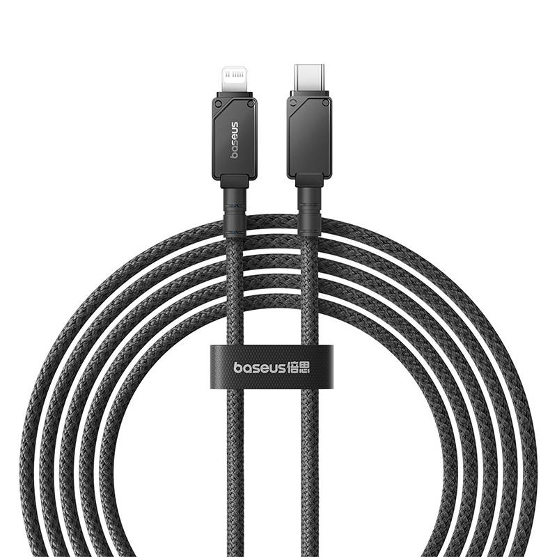 Fast Charging Cable Baseus USB-C to IP 20A 2M (Black) navod