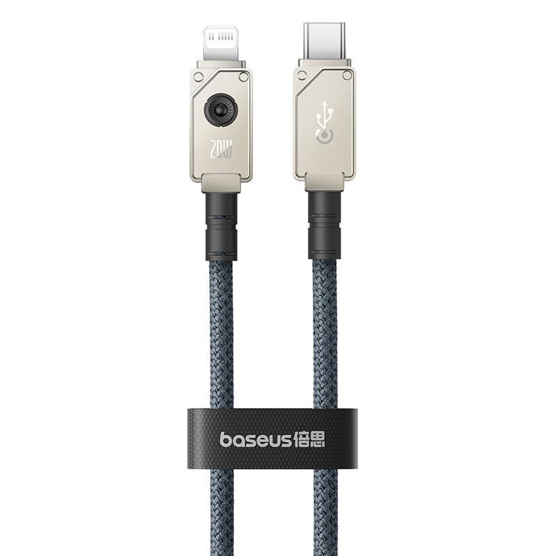 Fast Charging Cable Baseus USB-C to IP 20A 2M (blue) navod