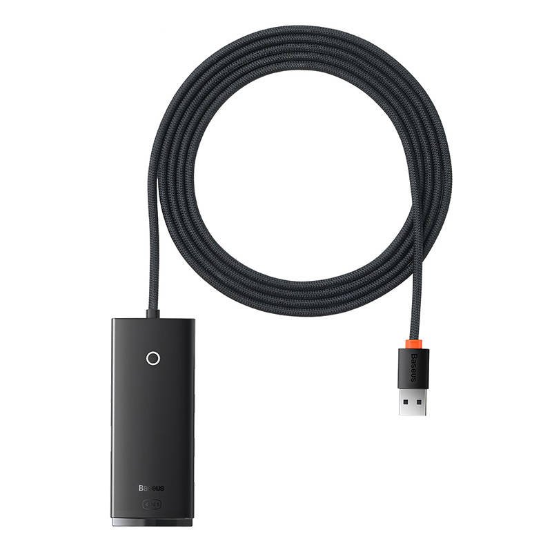 HUB Adapter 4-Port USB Baseus OS-Lite 25cm (Black) cena