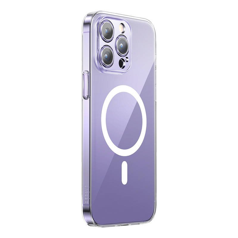 Phone case Baseus Magnetic Crystal Clear for iPhone 14 Pro Max (transparent) with all-tempered-glass screen protector and cleaning kit cena