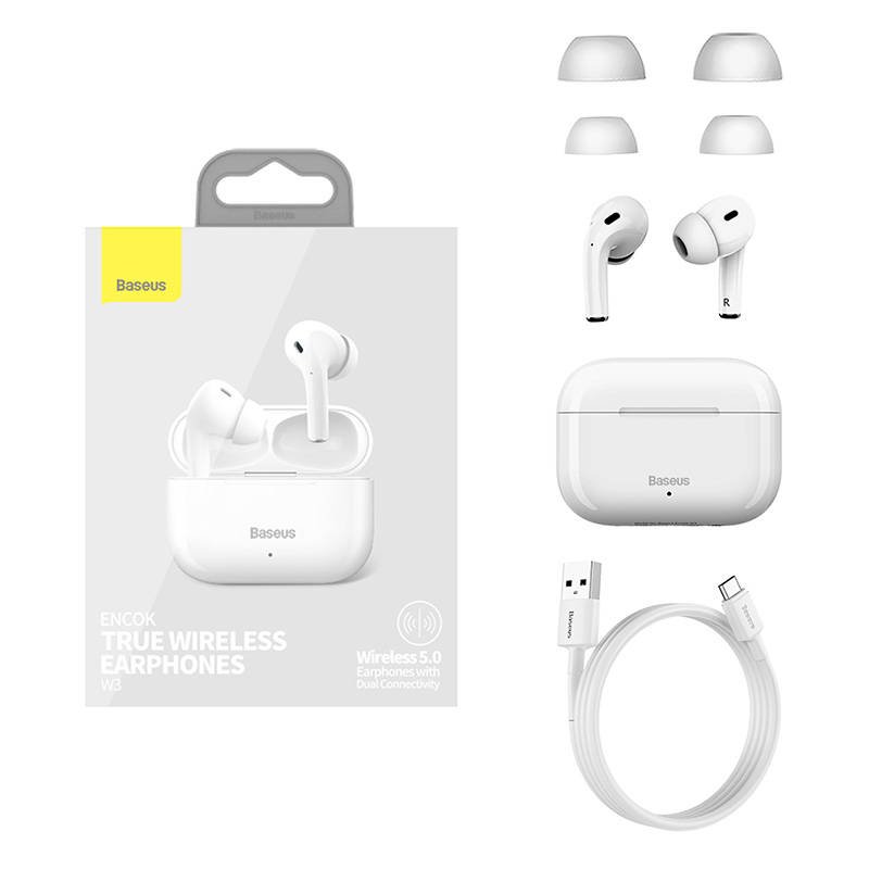 TWS earphones Baseus Encok W3 (white) cena