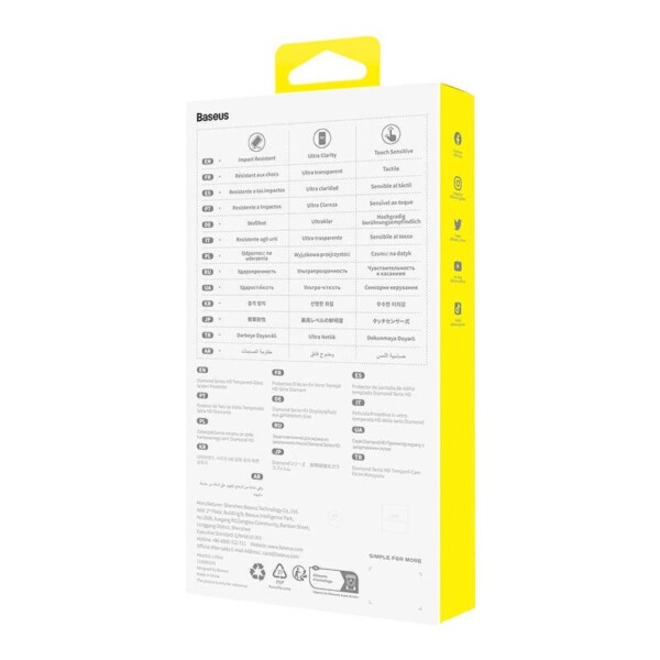 Tempered Glass screen protector  Baseus OS Diamond Series HD Iphone for 14 Pro(Clear) sk