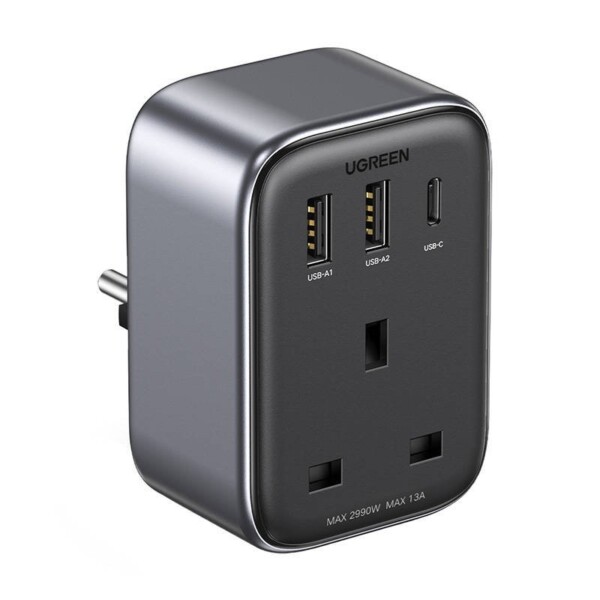 Travel adapter UK to EU plug UGREEN CD314 2xUSB-A