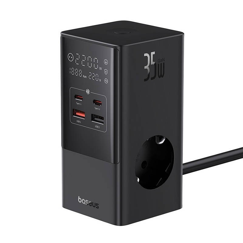 Powerstrip Baseus PowerCombo 35W (black) navod