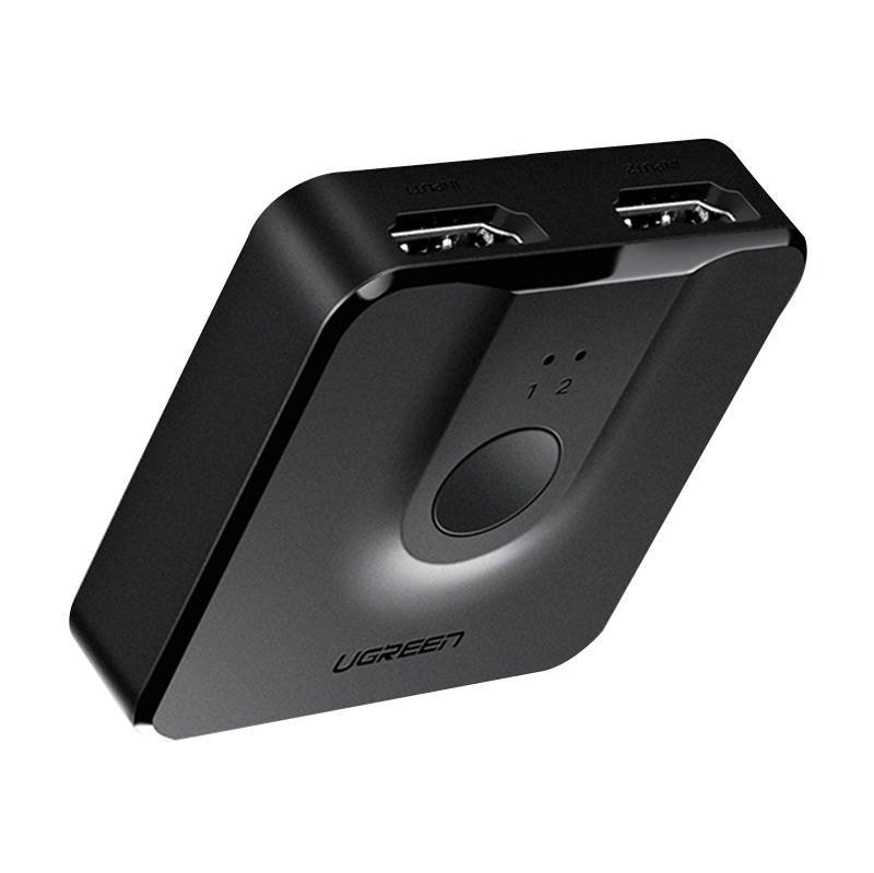 Switch Box UGREEN 2in1 HDMI 2.0 20cm (black) cena