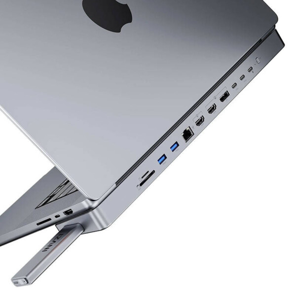 Dokovací stanice / rozbočovač USB-C pro MacBook Pro 16" INVZI MagHub 12in2 se zásobníkem SSD (šedá) cena