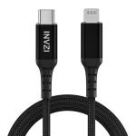 Kábel INVZI USB-C na Lightning, MFi, 2 m (čierny)