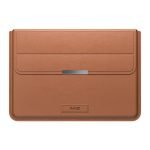 INVZI Kožené puzdro / kryt s funkciou stojana pre MacBook Pro/Air 15"/16" (hnedý)
