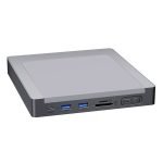 INVZI MagHub 8 v 1 USB-C dokovacia stanica / rozbočovač pre iMac so šachtou na SSD (sivá)