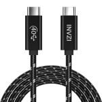 Kábel USB-C / USB4.0 Gen3 240W 40Gbps, 1 m (čierny)