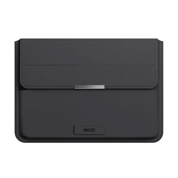 Kožené pouzdro / kryt INVZI s funkcí stojánku pro MacBook Pro/Air 15"/16" (černé)