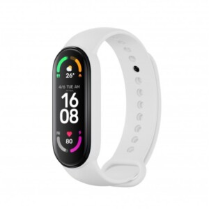 Remienok RhinoTech pre Xiaomi Mi Band 6, biely