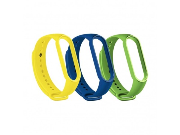 RhinoTech remienky pre Xiaomi Mi Band 5 (3-pack dark blue, yellow, green)