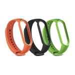 RhinoTech remienky pre Xiaomi Mi Band 6 (3-pack black, orange, green)