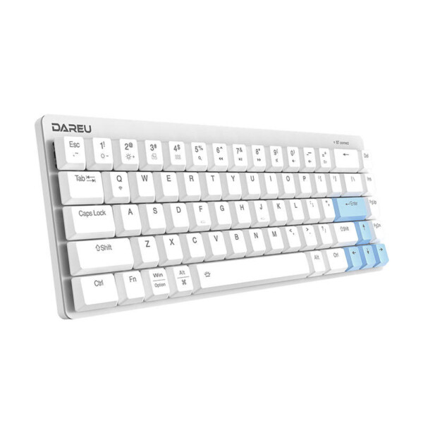 Bezdrátová mechanická klávesnice Dareu EK868 Bluetooth (bílo-modrá) navod