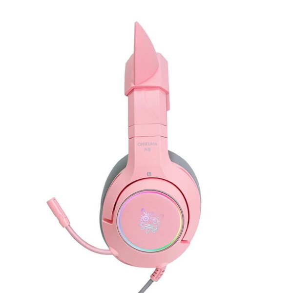 Gaming headphones ONIKUMA K9 Pink RGB distributor