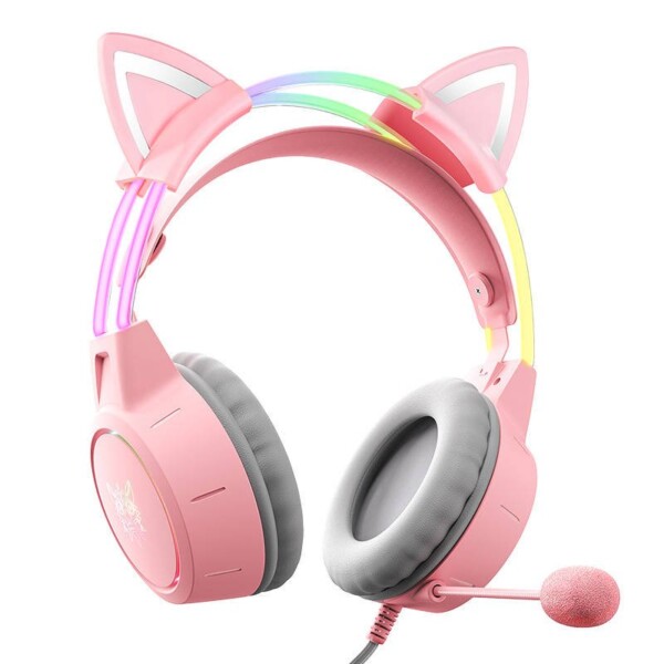Gaming headphones ONIKUMA X15Pro Pink Cat's Ears cena