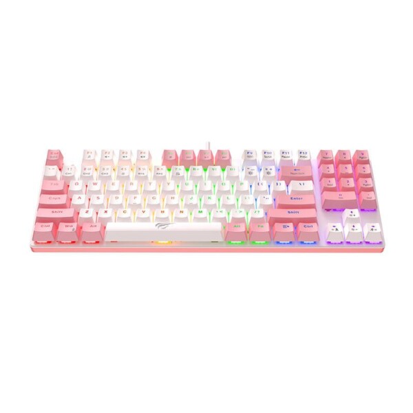 Gaming keyboard KB512L PRO (white pink) navod