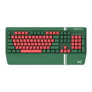 Herní klávesnice Delux KM17DB (zelená a červená)