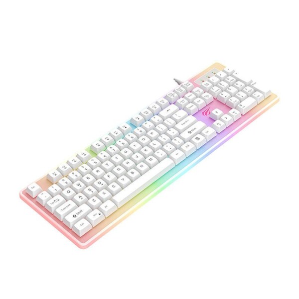 Herní klávesnice Havit KB876L RGB (bílá) cena