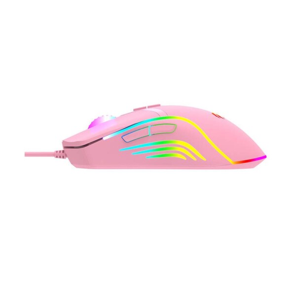 Herní myš Havit MS1026 RGB 1000-6400 DPI (růžová) distributor