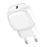 LDNIO A1206C Wall Charger, USB-C, 27W + USB-C to USB-C Cable (White)