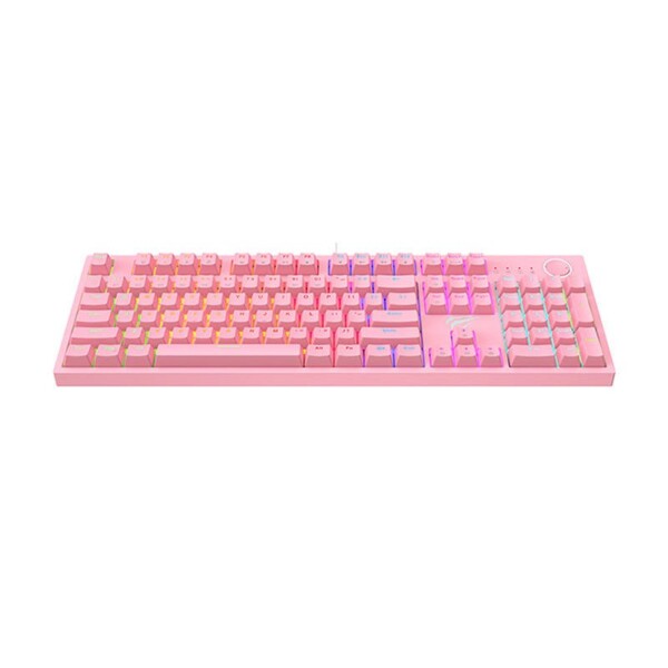 Mechanická herní klávesnice Havit KB871L RGB (růžová) cena