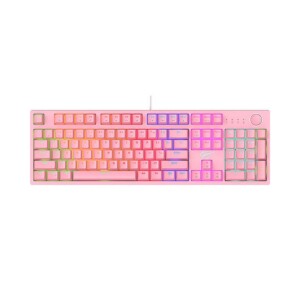 Mechanická herní klávesnice Havit KB871L RGB (růžová)