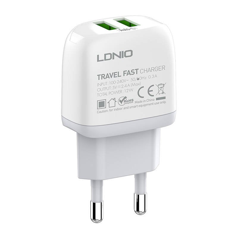 Nástěnná nabíječka LDNIO A2219 2USB + kabel Lightning cena