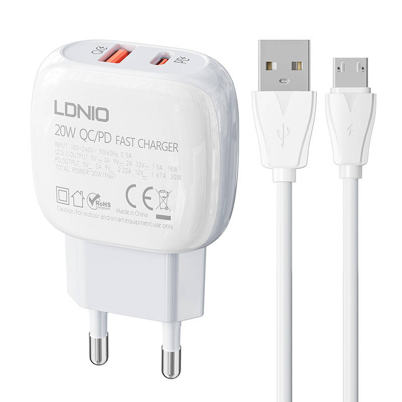Nástěnná nabíječka LDNIO A2313C USB