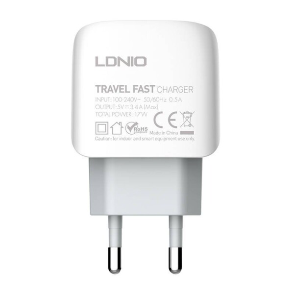 Nástěnná nabíječka LDNIO A3312 3USB + kabel MicroUSB cena