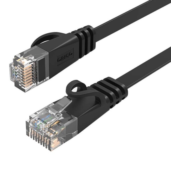 Orico RJ45 Cat.6 plochý síťový kabel Ethernet 10 m (černý) cena