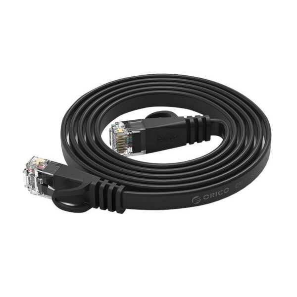 Orico RJ45 Cat.6 plochý síťový kabel Ethernet 10 m (černý) distributor
