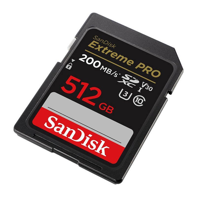 Paměťová karta SANDISK EXTREME PRO SDXC 512GB 200/140 MB/s UHS-I U3 (SDSDXXD-512G-GN4IN) cena