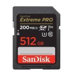 Memory card SANDISK EXTREME PRO SDXC 512GB 200/140 MB/s UHS-I U3 (SDSDXXD-512G-GN4IN)