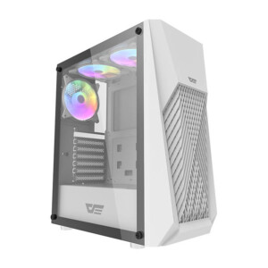 Počítačová skříň Darkflash DK150 se 3 ventilátory (bílá)
