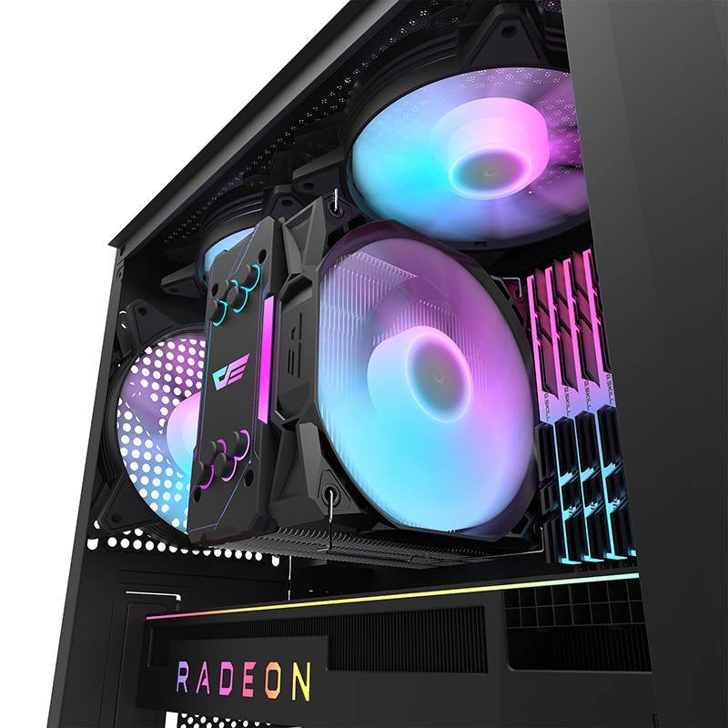 Počítačová skříň Darkflash DK300 ATX se 4 ventilátory (černá) navod