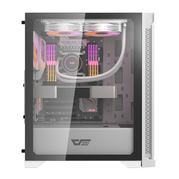 Počítačová skříň Darkflash DK361 + 4 ventilátory (bílá) cena