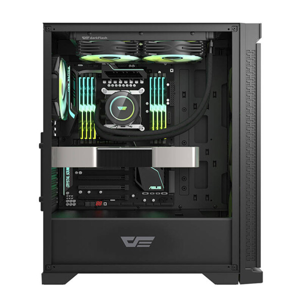 Počítačová skříň Darkflash DK361 + 4 ventilátory (černá) cena