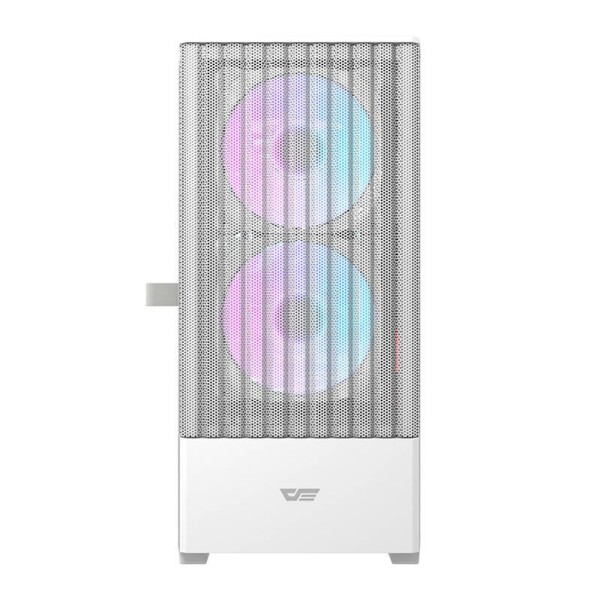 Počítačová skříň Darkflash DK415 + 2 ventilátory (bílá) sk