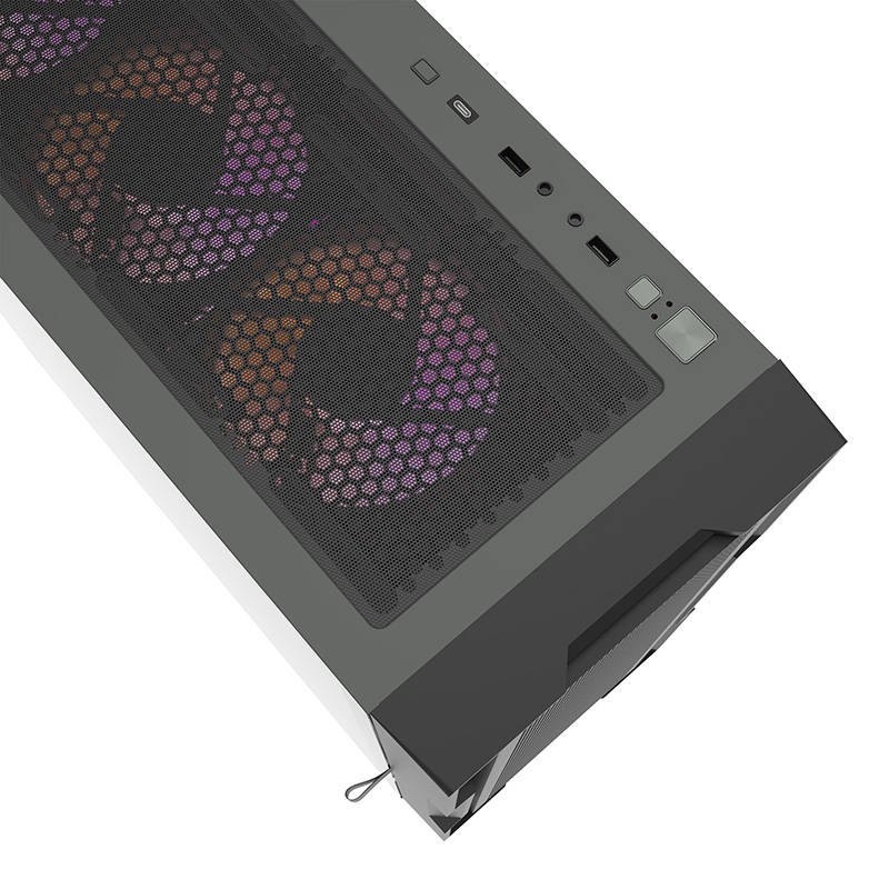 Počítačová skříň Darkflash DK431 Mesh + 4 ventilátory (šedá) navod